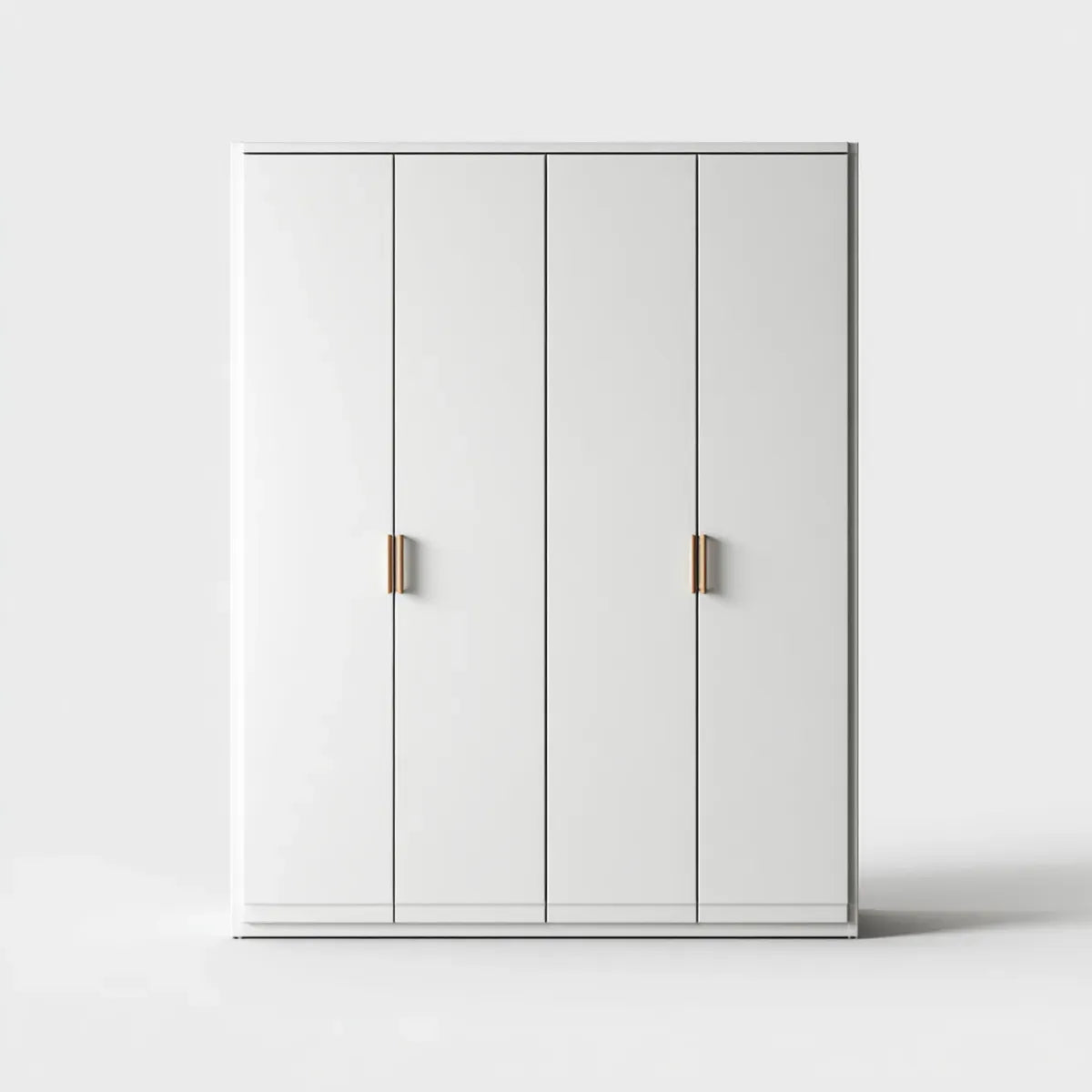 Kleiderschrank Weiß 4 Türen 200 x 60 x 220 cm Spanplatte Rechteckig
