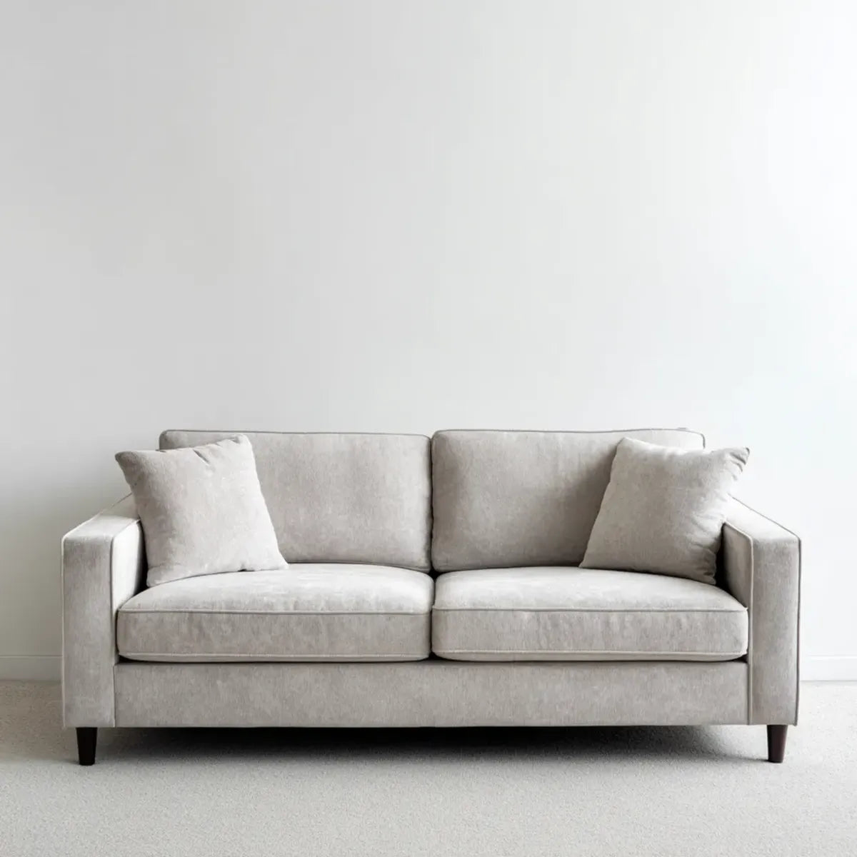 2-Sitzer Sofa Hellgrau 170 x 88 x 85 cm Polyester Rechteckig